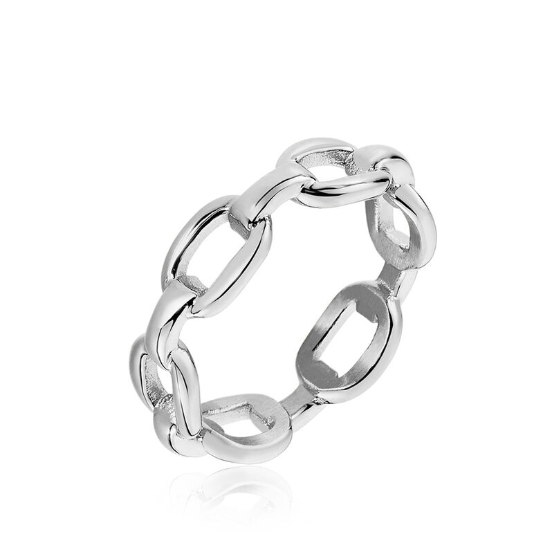 Damen Ring Edelstahl Ohne Stein Kettenglieder Lottie  - Ringe Damen | OROVIVO