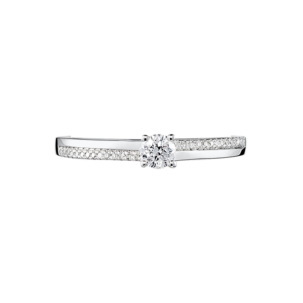 Bague Solitaire Alexandra Or Blanc - Spannringe Damen | OROVIVO