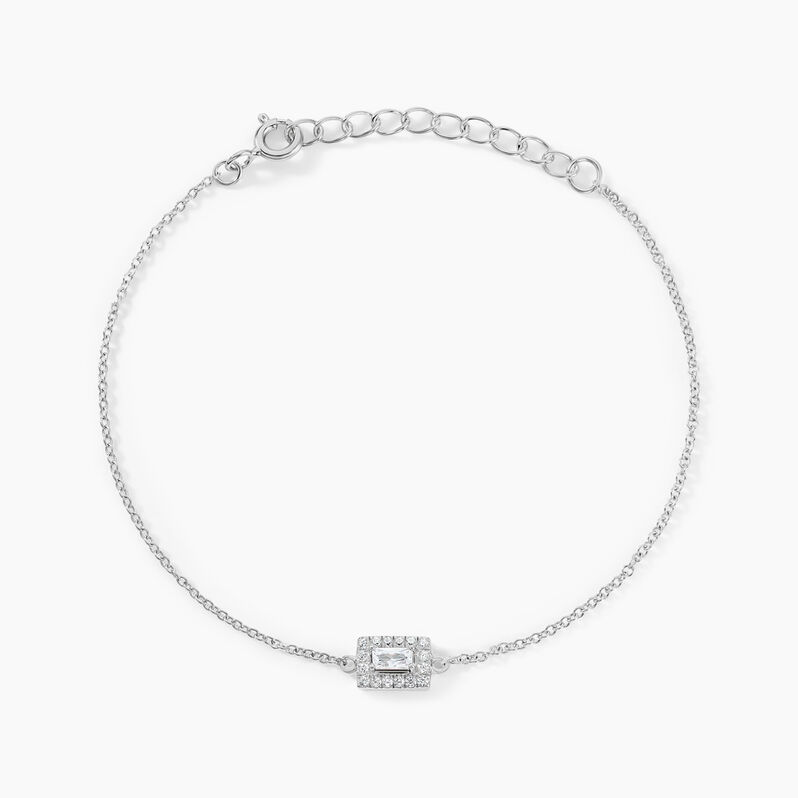 Bracelet Laurine Argent Rhodie Rectangle - Spannringe Damen | OROVIVO