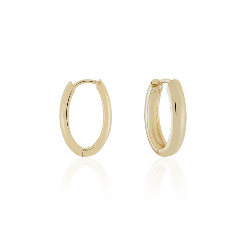Damen Creolen Messing Gold plattiert - Creolen Damen | OROVIVO