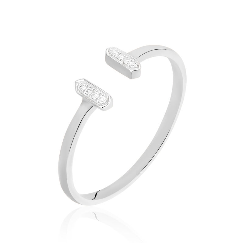 Bague Or Weiss Pavage Diamant - Spannringe Damen | OROVIVO