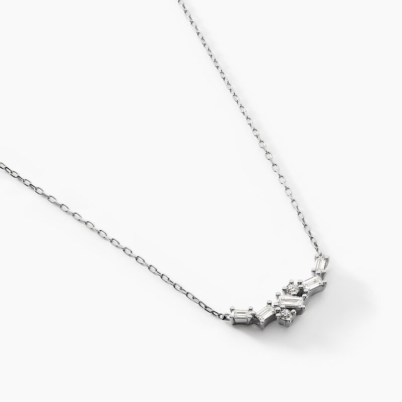 Collier Zachary Or Weiss Diamant Synthétique - Spannringe Damen | OROVIVO
