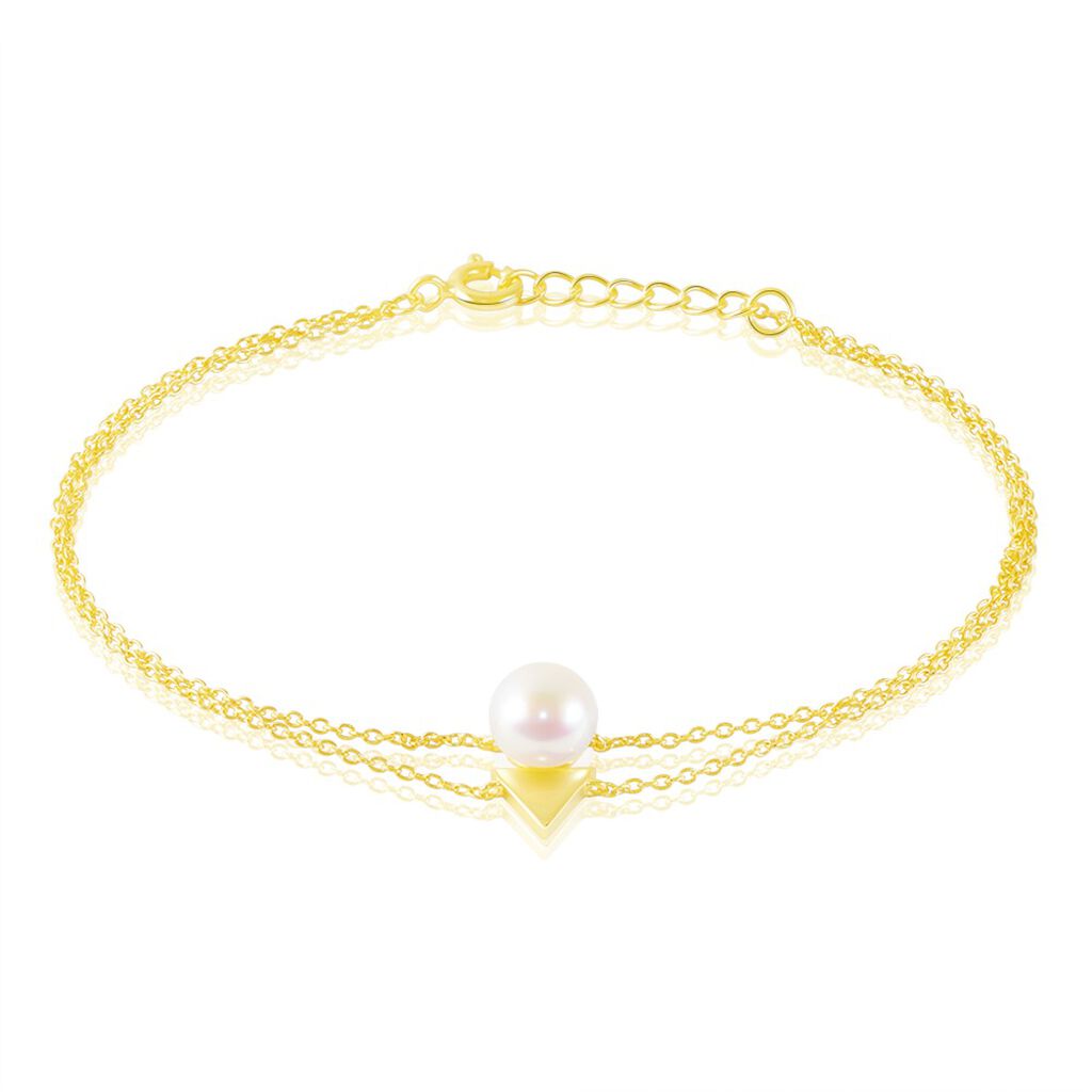 Damenarmband Silber 925 Vergoldet Zuchtperle  - Armbänder mit Anhänger Damen | OROVIVO