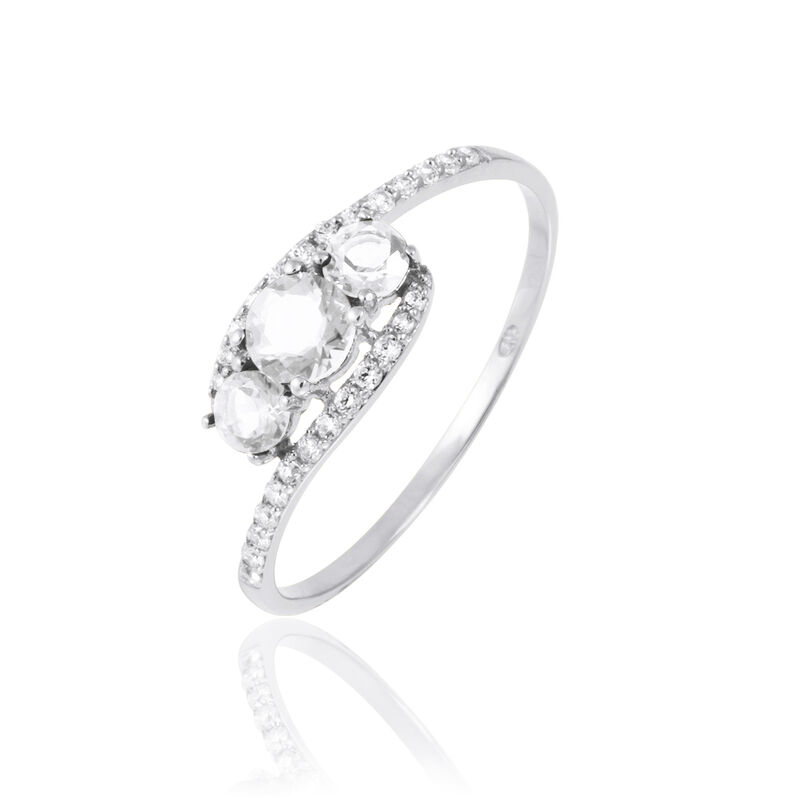Bague Chloe Or Blanc Oxyde De Zirconium - Spannringe Damen | OROVIVO