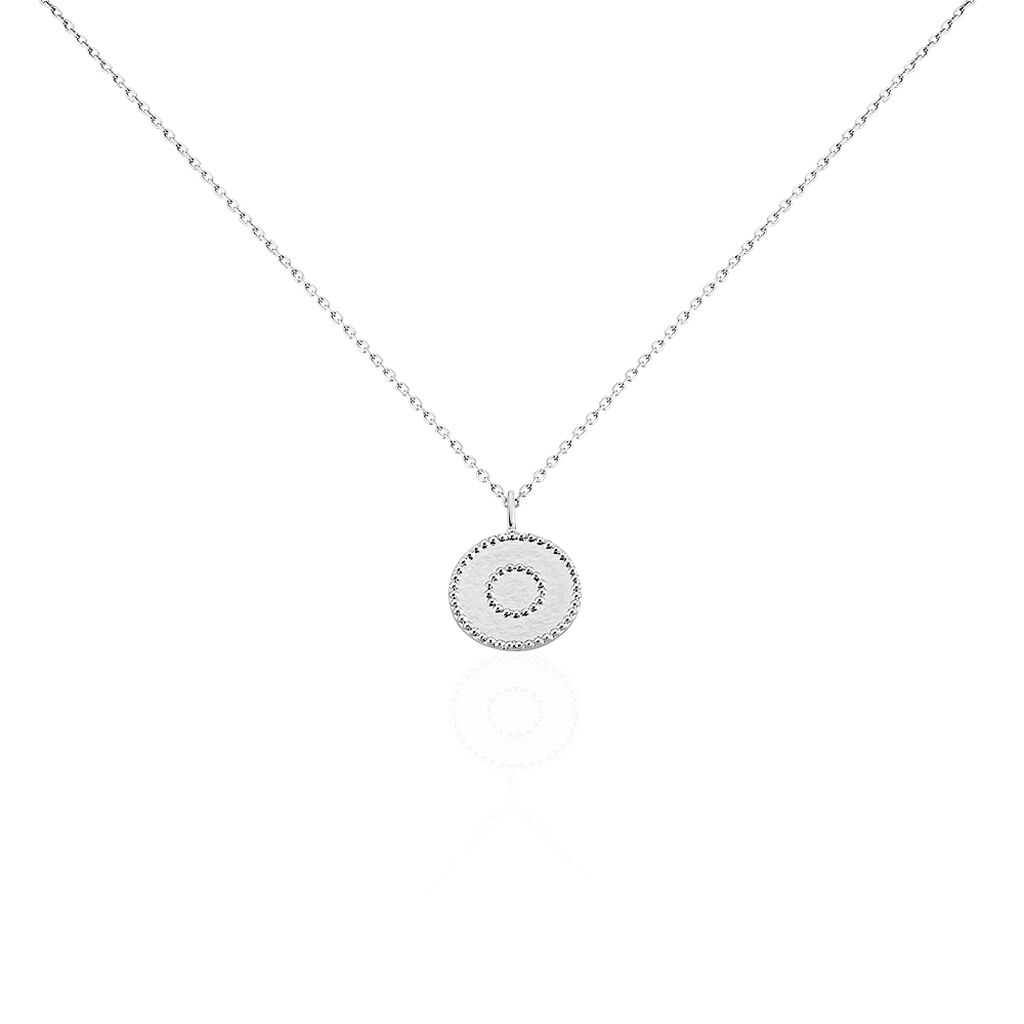 Collier Argent Rhodie Laria Ronde Perle Martele - Spannringe Damen | OROVIVO