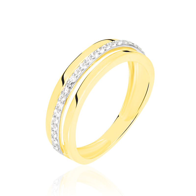 Bague Illena Or Jaune Oxyde De Zirconium - Spannringe Damen | OROVIVO