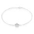 ELODIA Damen Armband Silber Silber 925 Zirkonia Wei&szlig; 0,220 ct Blume B 0,3 mm