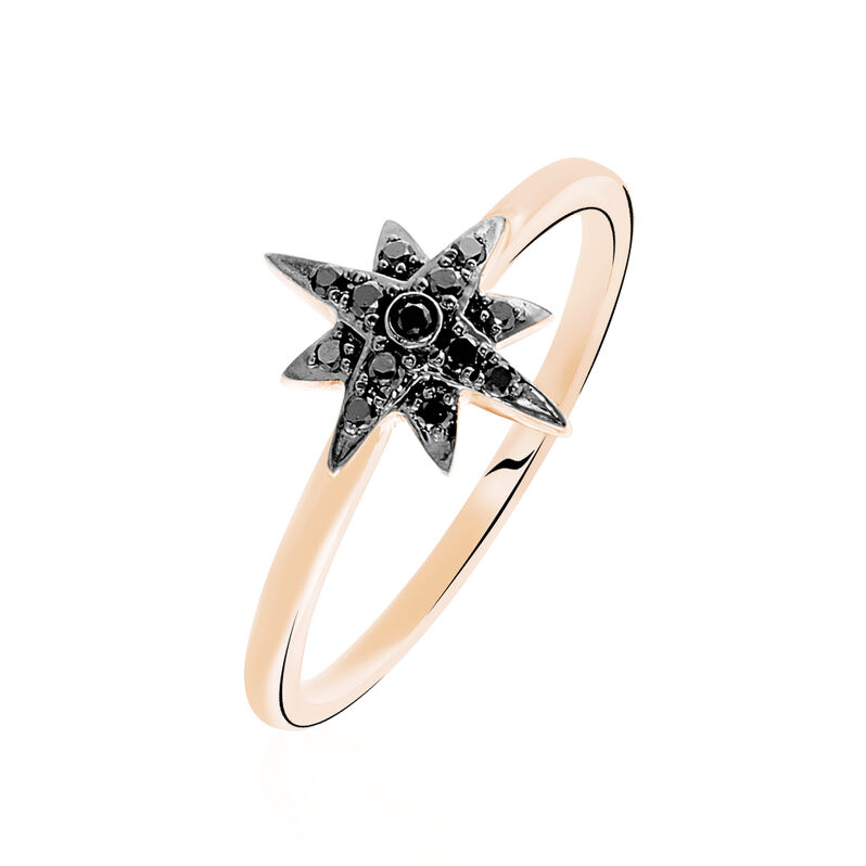 Bague Or Rose Laetia Etoile Diamants Noi - Spannringe Damen | OROVIVO