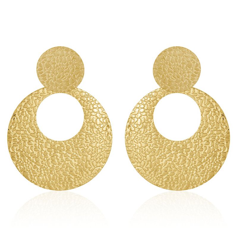 Boucles D'oreilles Pendantes Acier Doré Rohan - Spannringe Damen | OROVIVO
