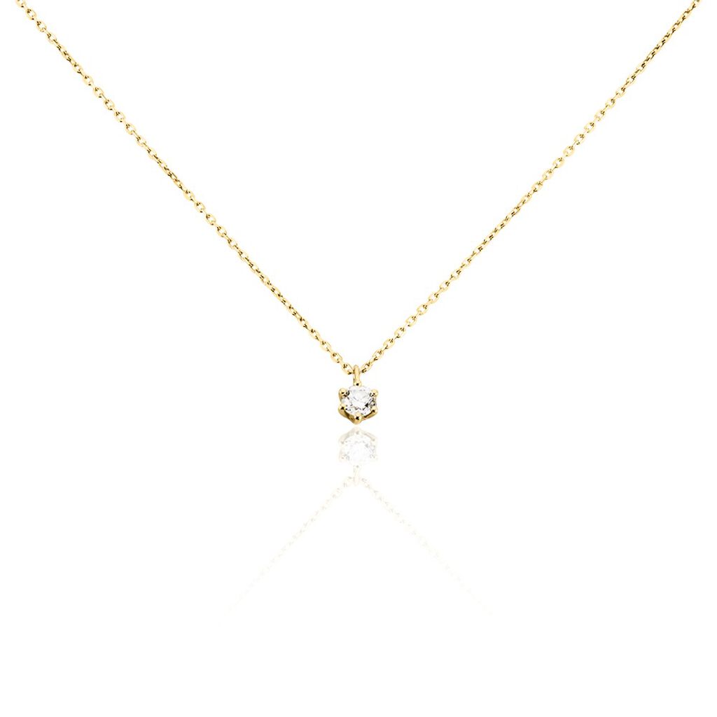 Damen Collier Gold 750 Diamant 0,26ct Monopoli - Halsketten Damen | OROVIVO
