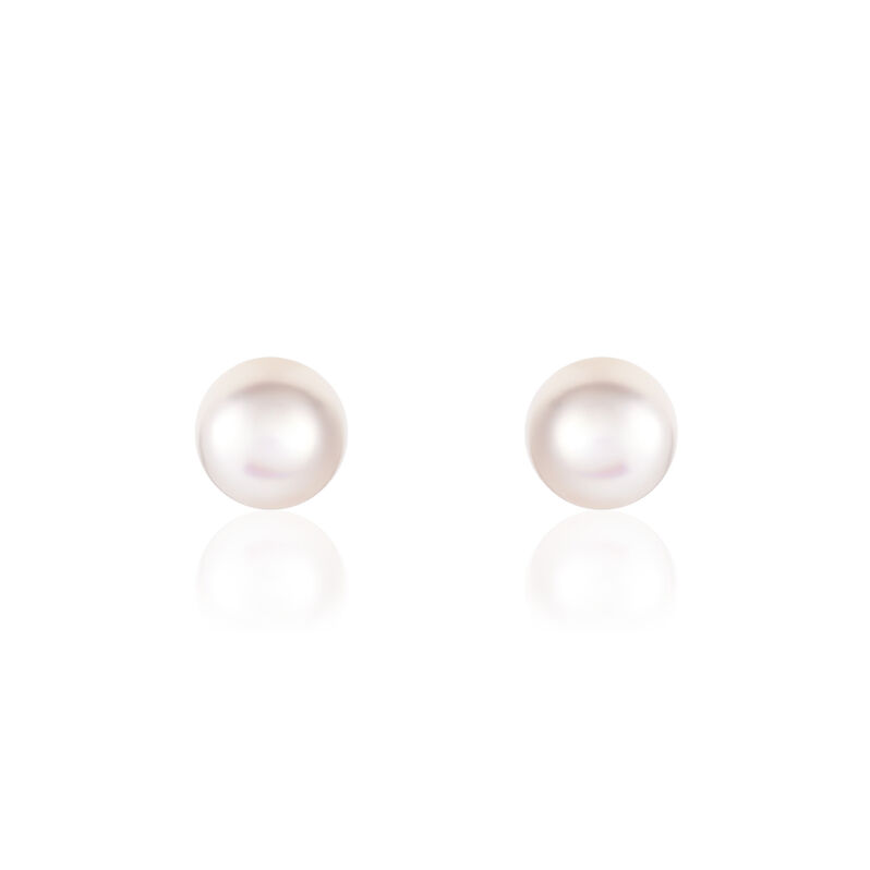 KESA PERLE BUTTON Damen Ohrstecker Gold 375 (9 Karat) Zuchtperle Perlmutt - Ohrstecker Damen | OROVIVO