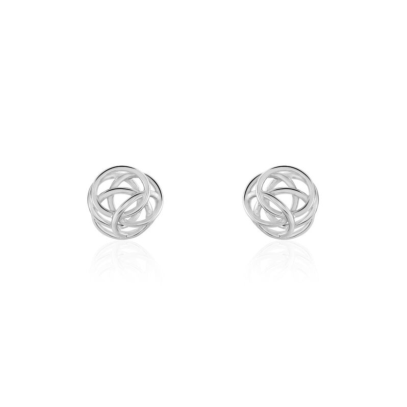 Damen Ohrstecker Silber 925 rhodiniert Knoten - Ohrstecker Damen | OROVIVO