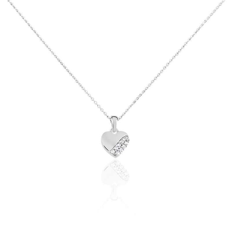 JESSIKKA Kinder Collier Silber 925 Zirkonia Wei&szlig; Herz - Halsketten Kinder | OROVIVO