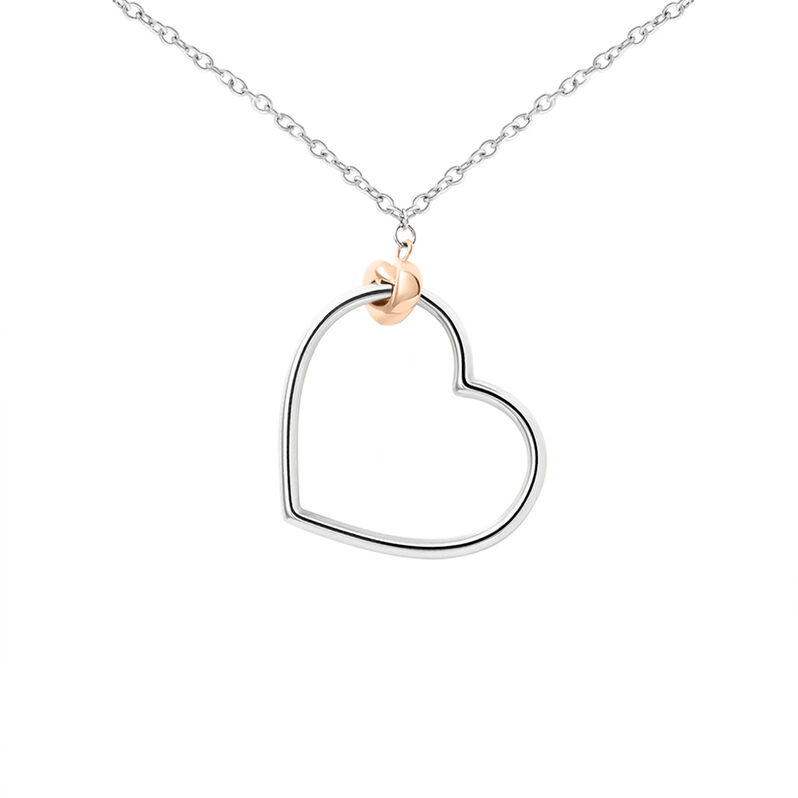 Collana Sunrise Acciaio Bicolore Bianco / Rosa - Spannringe Damen | OROVIVO