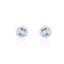 Damen Ohrstecker Weißgold 375 Blauer Topas 8mm - Ohrstecker Damen | OROVIVO