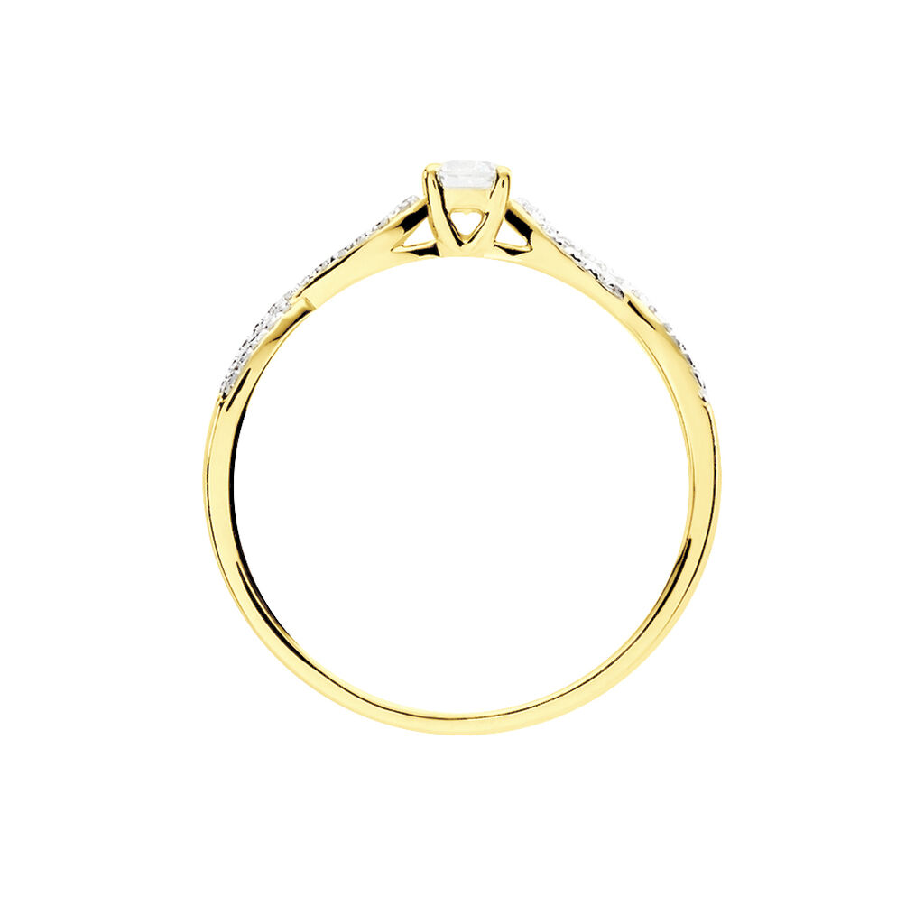 Bague Solitaire Livia Or Jaune Diamant - Spannringe Damen | OROVIVO