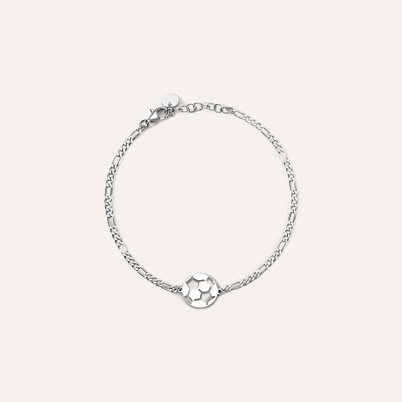 Bracciale Catena Gentleman Argento Rodiato - Spannringe Herren | OROVIVO