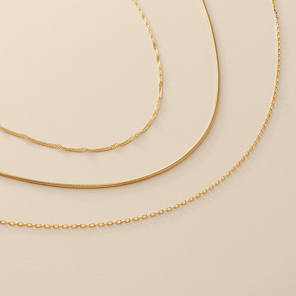 Damen Singapurkette Gold 375  - Halsketten Damen | OROVIVO