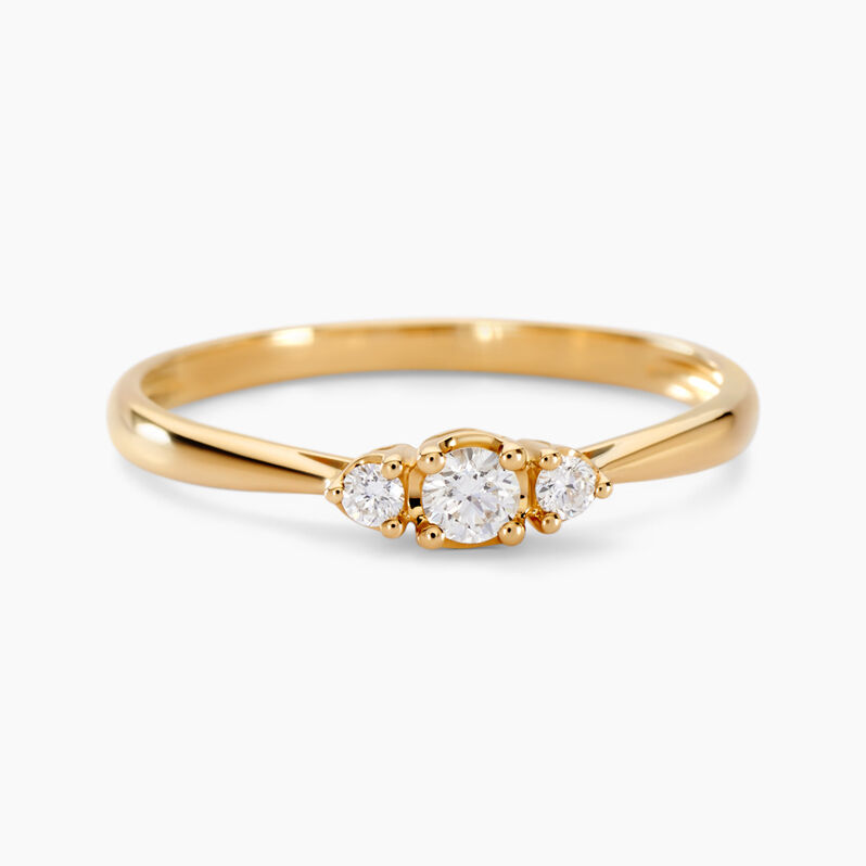 Bague Les Inseparables Or Jaune Diamant - Spannringe Damen | OROVIVO