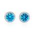 CAMILLA Damen Ohrstecker Silber 925 Zirkonia Blau 3,73 ct Kreis