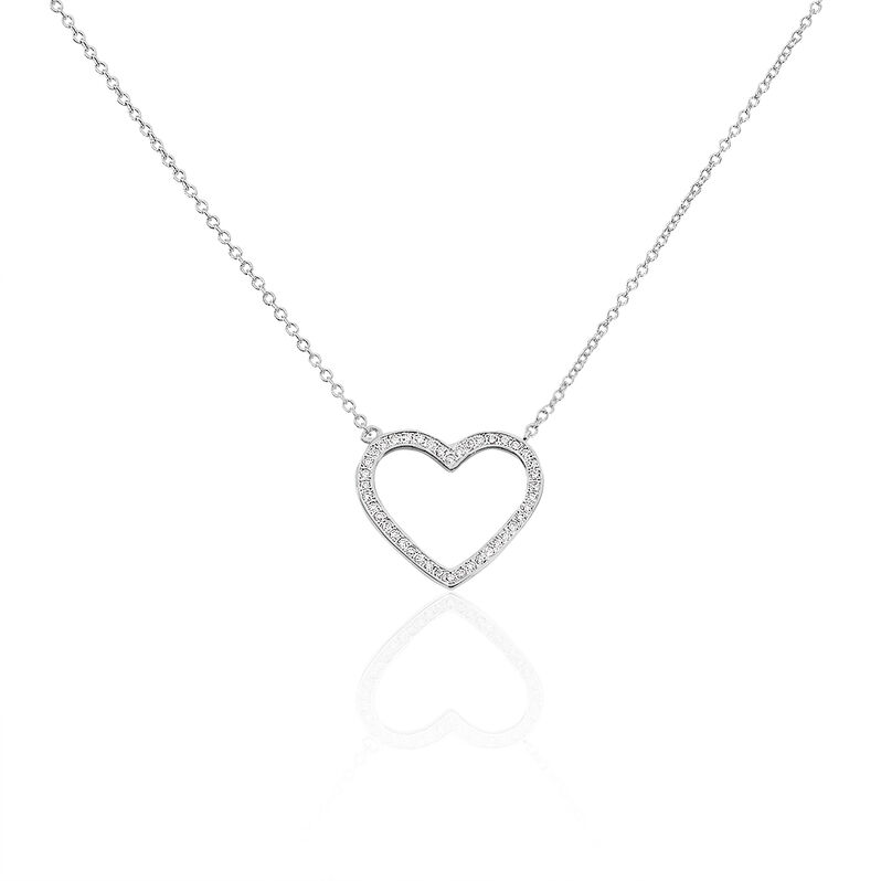 Collier Argent Rhodie Cœur - Spannringe Damen | OROVIVO