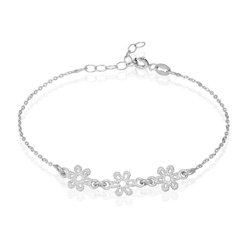 Bracelet Dhelya Argent Blanc - Spannringe Damen | OROVIVO