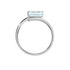 SINEVA Damen Ring Silber Silber 925 Topas Blau 1,25 ct Achteck