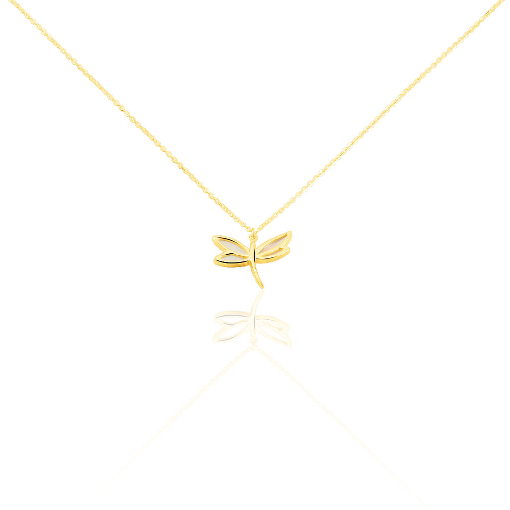 Thumbnail - LIBELLE Damen Collier Gold 375 (9 Karat) Perlmutt Perlmutt 0,1 ct Libelle, Collier mit Stein