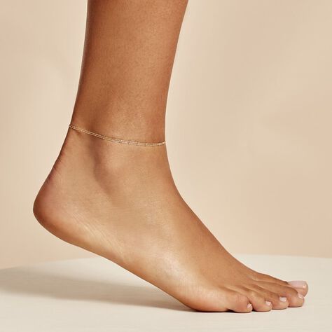 Damen Fußkettchen Gold 375 Kugeln - Fußketten Damen | OROVIVO