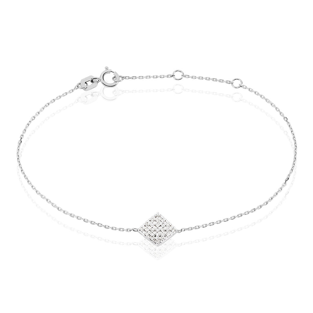 Bracelet Sidonie Or Blanc Diamant - Spannringe Damen | OROVIVO