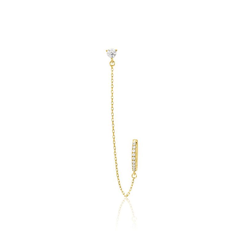 Bijoux D'oreilles Savanah Or Jaune Oxyde De Zirconium - Spannringe Damen | OROVIVO