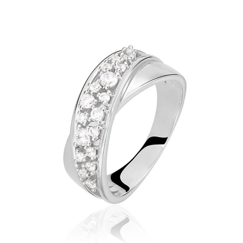 BECCA Damen Ring Silber 925 Zirkonia Wei&szlig; - Ringe mit Stein Damen | OROVIVO