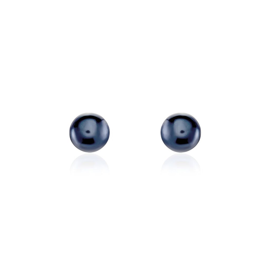 Boucles D'oreilles Puces Micaelle Teintees Or Jaune Perle De Culture - Spannringe Damen | OROVIVO