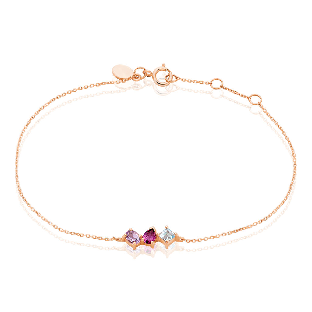 Bracelet Or Rose Raika Multipierres - Spannringe Damen | OROVIVO