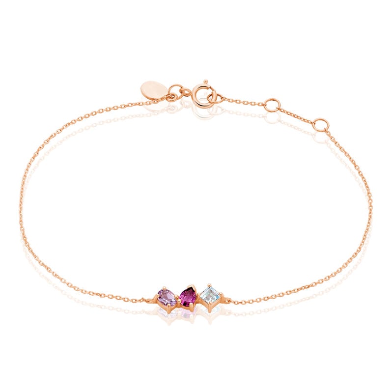 Bracelet Or Rose Raika Multipierres - Spannringe Damen | OROVIVO