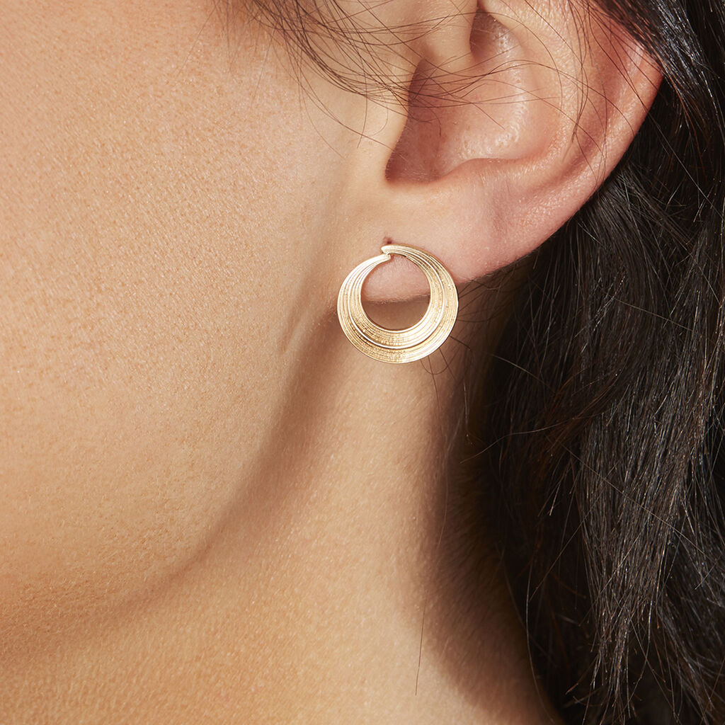 Damen Ohrstecker Messing Gold 750 plattiert  - Ohrringe Damen | OROVIVO