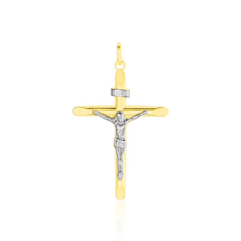 DAMIAN KREUZ 2 Unisex Anh&auml;nger Gold 375 (9 Karat) Christus - Schmuckanh&auml;nger Unisex | OROVIVO