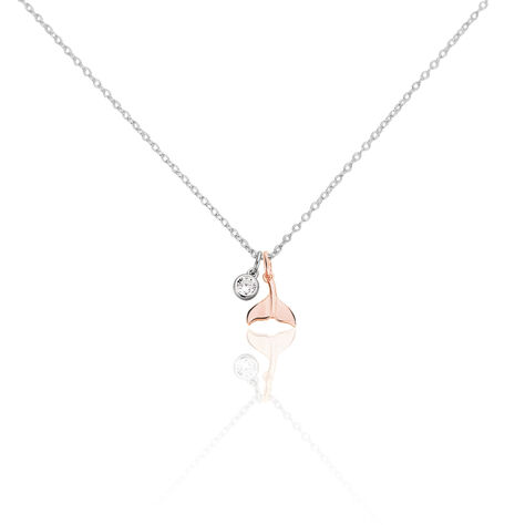 Damen Collier Silber Bicolor 925 Zirkonia Wal 47cm - Halsketten Damen | OROVIVO