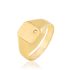 CARREE 01 Herren Siegelring Gold 375 (9 Karat) Zirkonia Wei&szlig; 0,01 ct Viereck