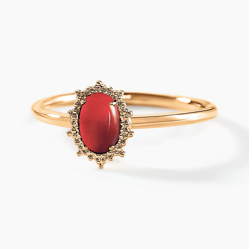Bague Romance Plaqué Or Jaune Agate - Spannringe Damen | OROVIVO