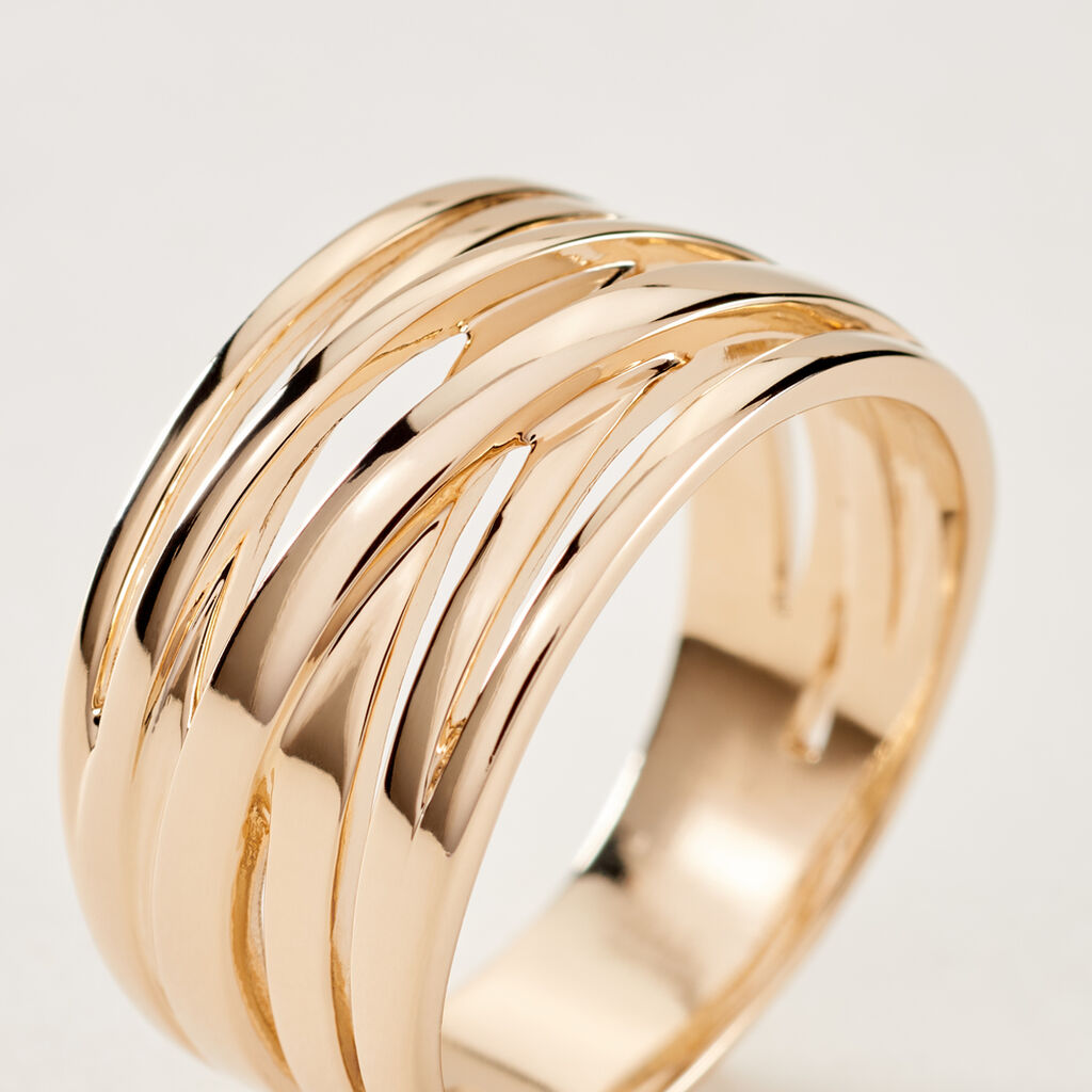 Damen Ring Vergoldet Ohne Stein Emiliana  - Ringe Damen | OROVIVO