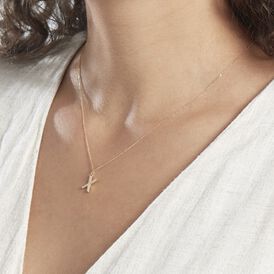 Anhänger Gold 375 Zirkonia Buchstabe X - Personalisierte Geschenke Familie | OROVIVO