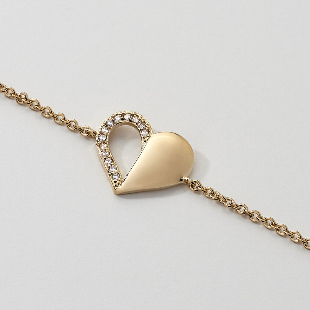 Damen Armband Messing 18 Karat Vergoldet Zirkonia Herz - Armbänder Damen | OROVIVO