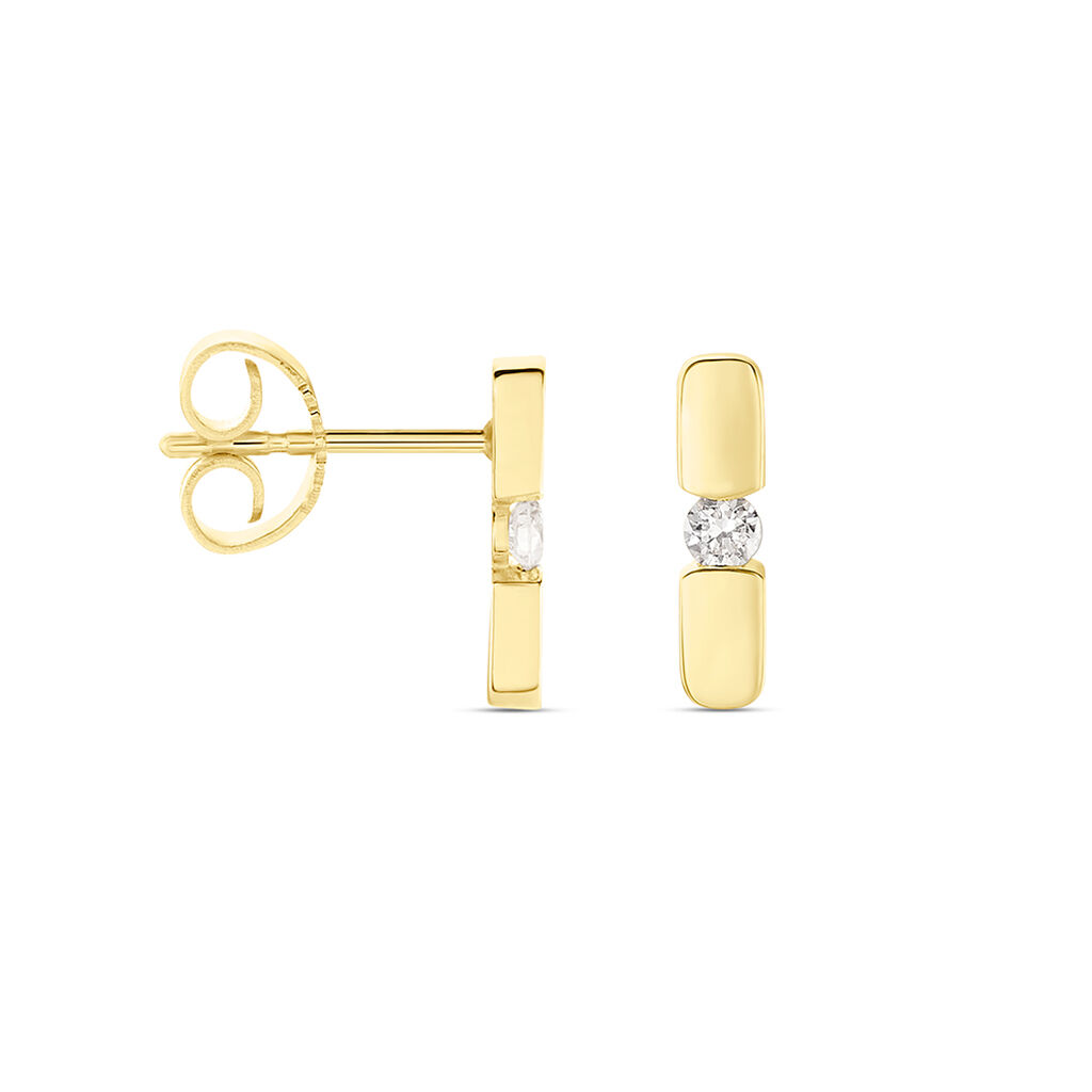 Damen Ohrstecker Gold 585 Diamant 0,1ct Sanina  - Ohrstecker Damen | OROVIVO
