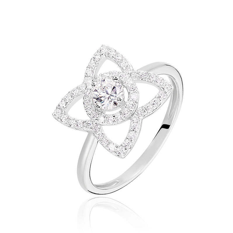 Bague Argent Blanc Oxyde De Zirconium - Spannringe Damen | OROVIVO