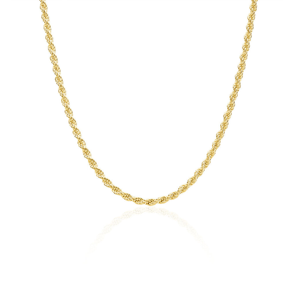 KOLETTE Damen Collier Silber vergoldet 925 B 2,6 mm, Collier ohne Stein