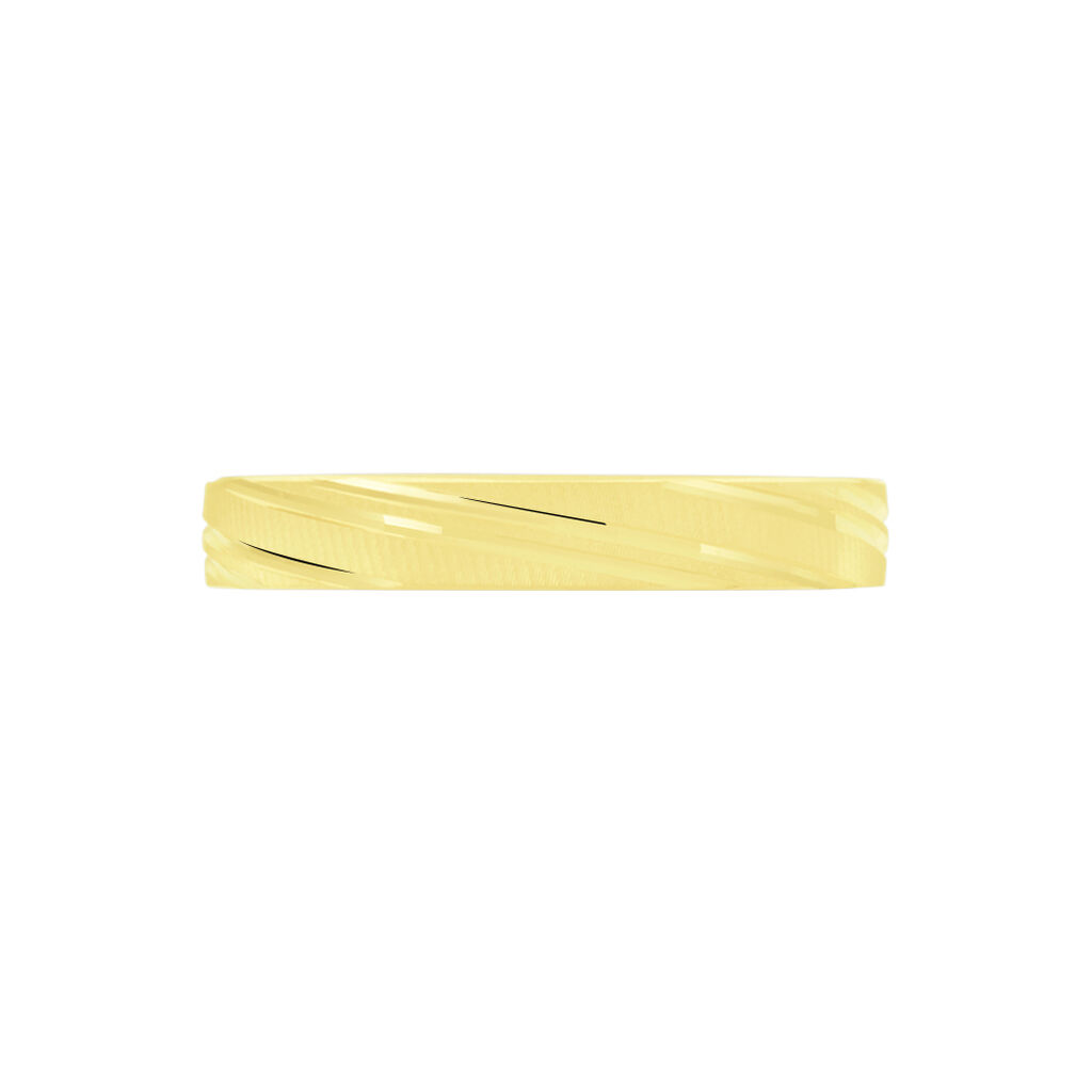 Alliance Eros Brossee Ruban Plat Or Jaune - Spannringe Familie | OROVIVO