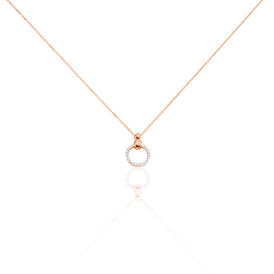 Damen Halskette Roségold 375 Diamanten 0,14ct Kreis Bibi - Ketten mit Anhänger Damen | OROVIVO