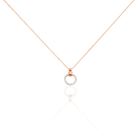 Damen Halskette Roségold 375 Diamanten 0,14ct Kreis Bibi - Halsketten Damen | OROVIVO