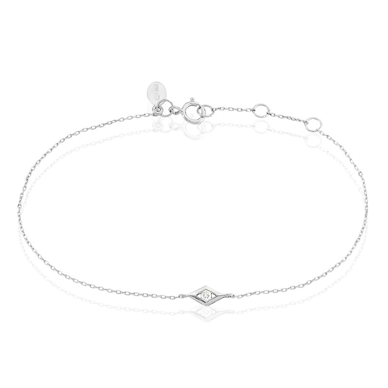 Bracelet Eirena Or Blanc Diamant - Spannringe Damen | OROVIVO